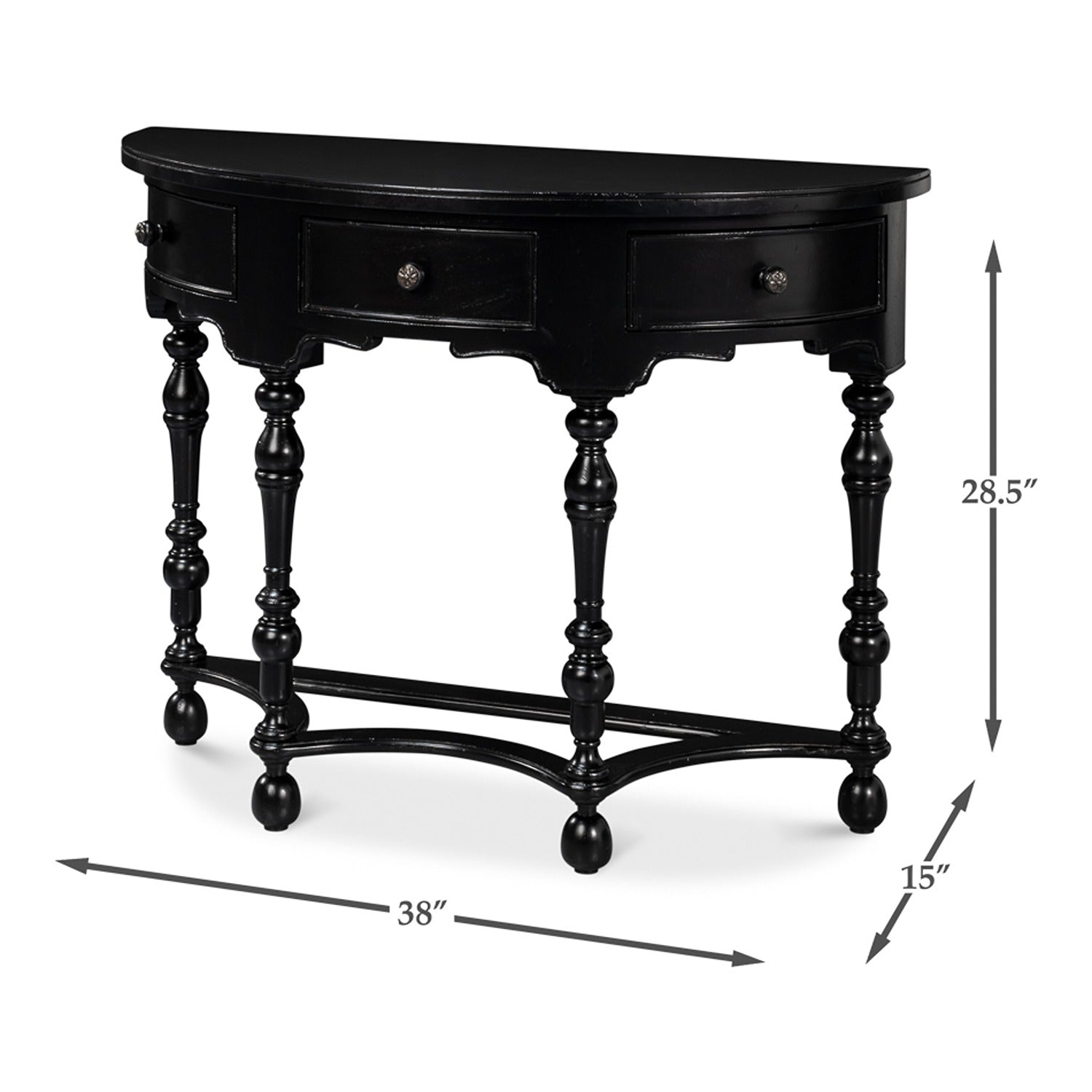 Abraham Half Round Console