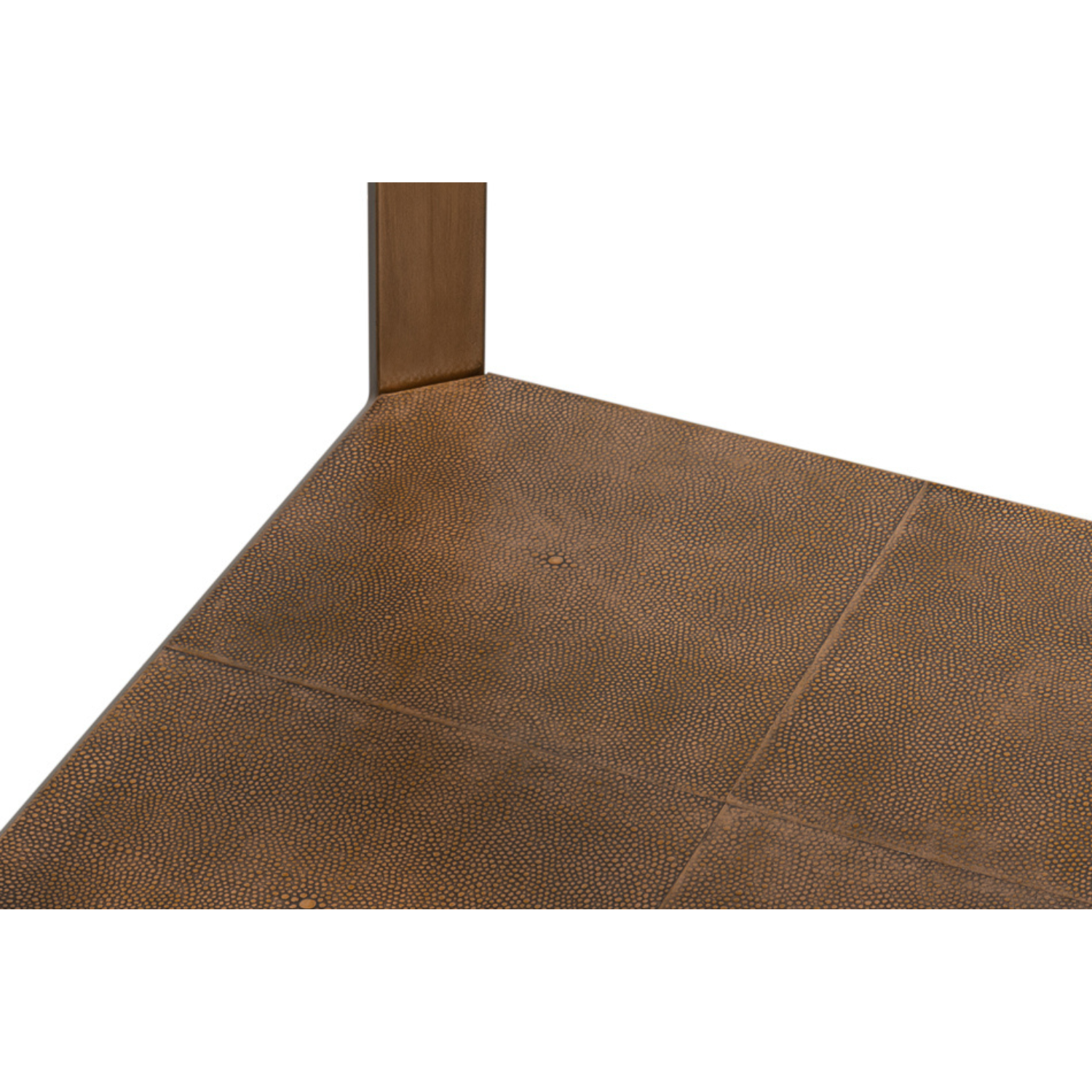 Gilbert Shagreen Side Table, Tawny Brown