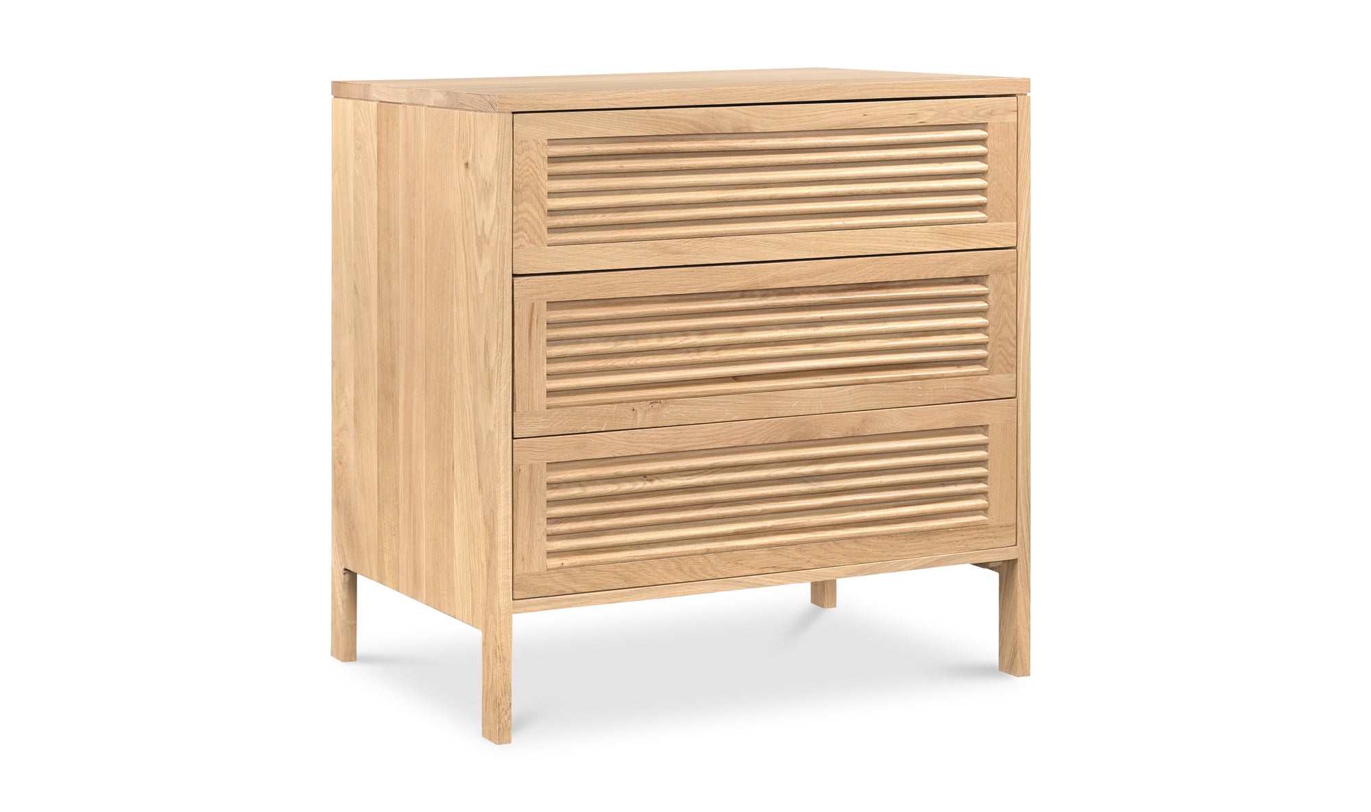 Arla 3 Drawer Nightstand Natural
