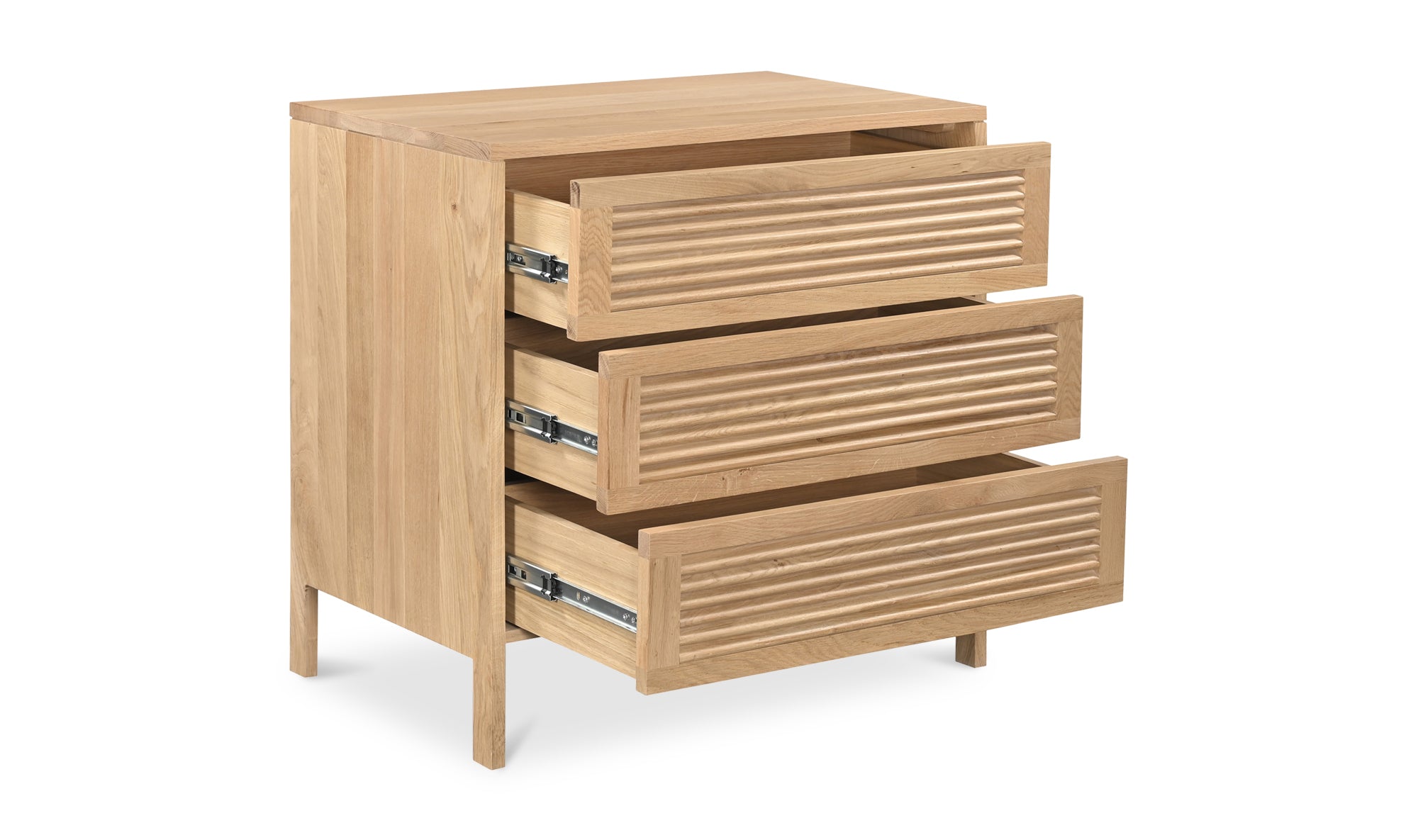 Arla 3 Drawer Nightstand Natural