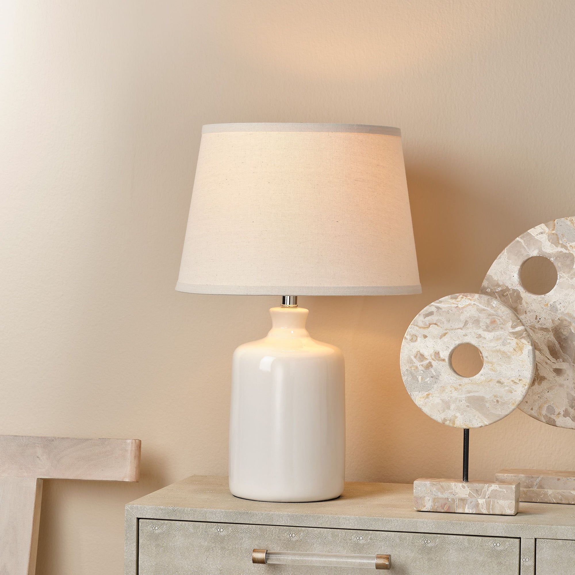 Cream Milk Jug Table Lamp
