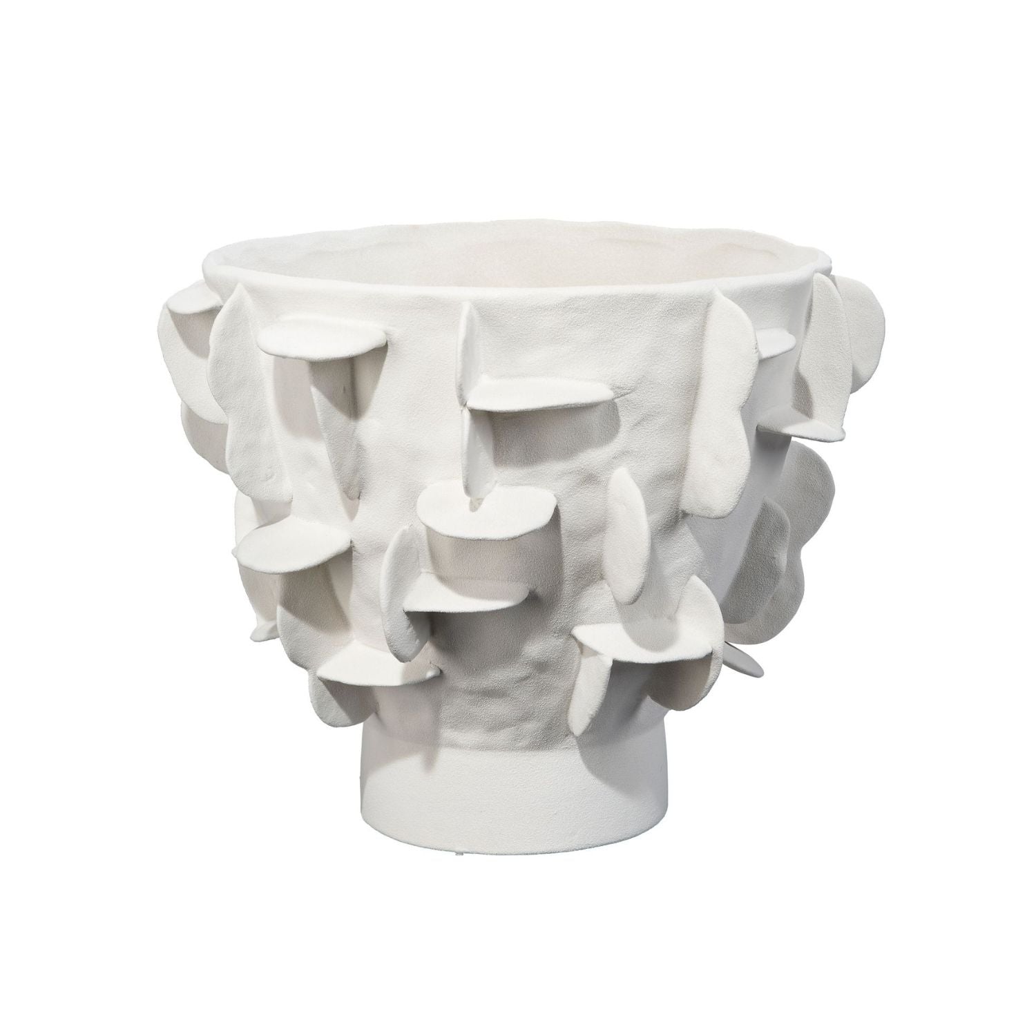 Helios Ceramic Vase, White