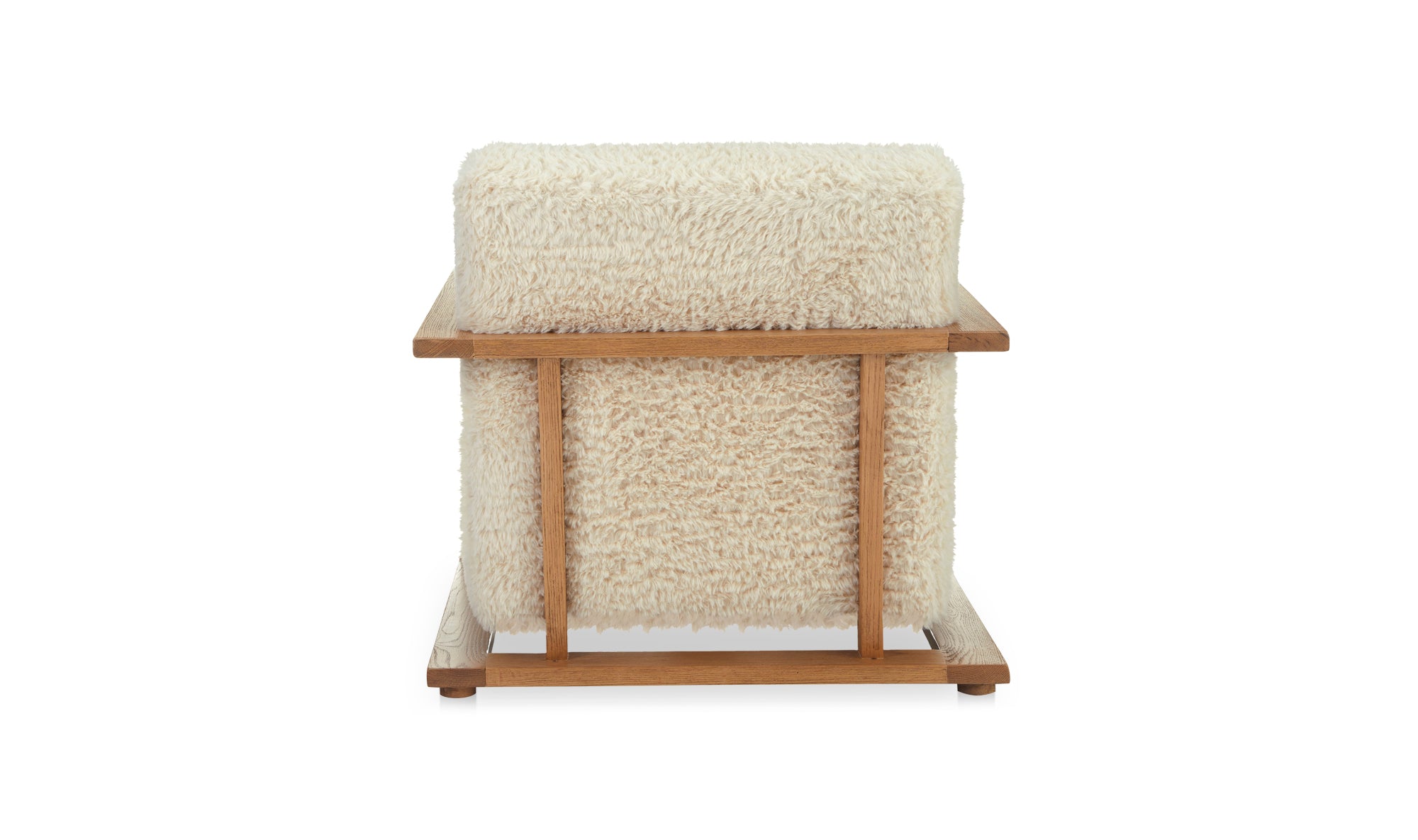 Ellis Lounge Chair - Cream Faux Fur