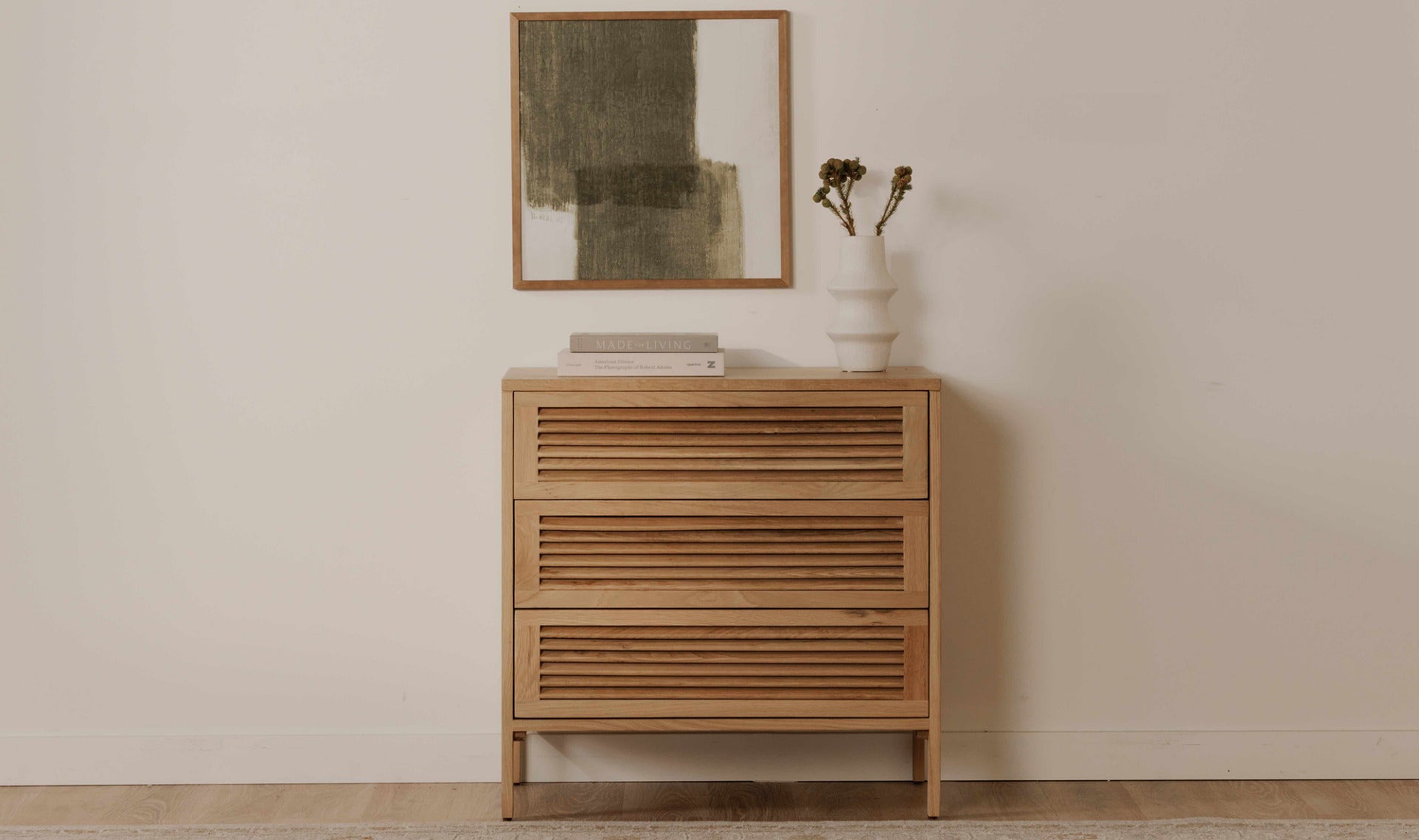 Arla 3 Drawer Nightstand Natural