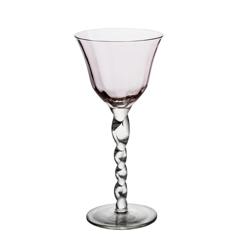 Adriana Wine Glass, Pink, Set of 4
