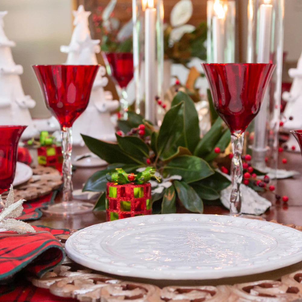 Adriana Wine Glass, Red, Set of 4