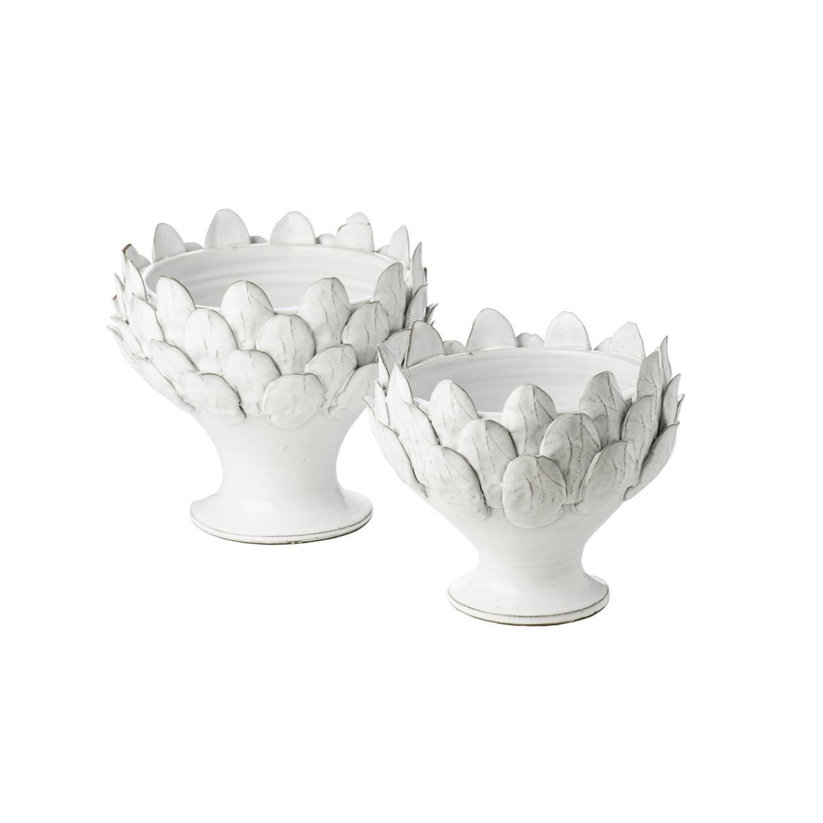 White Artichoke Footed Centerpiece