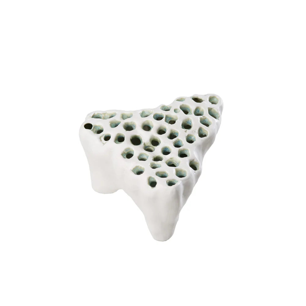 TULIPIERE VASE, STONEWARE WHITE