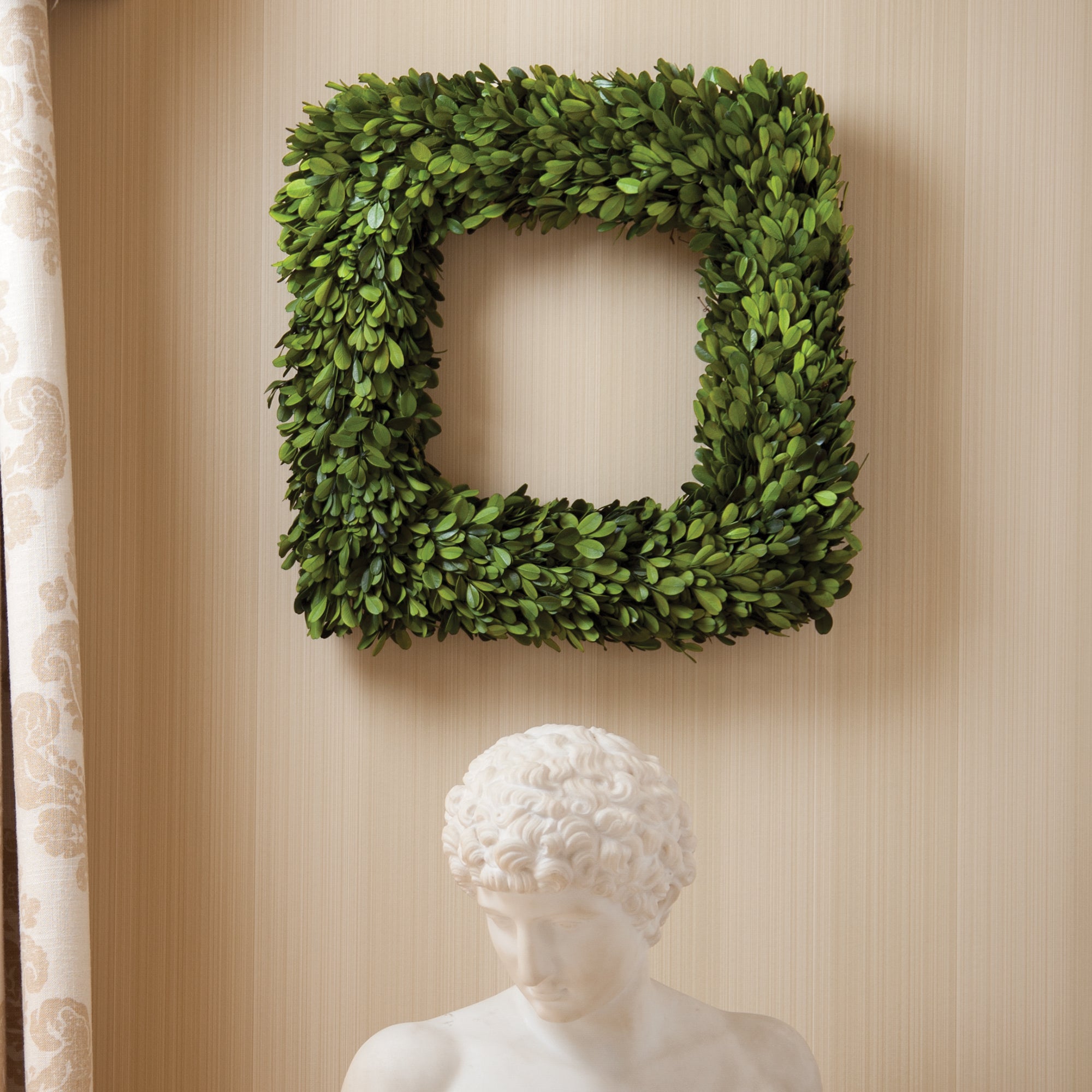 Evergreen Square Wreath 16"