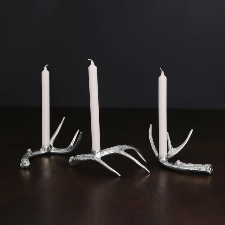 WESTERN Antler Candlestick Set of 3
