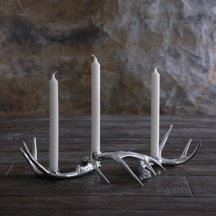 WESTERN Antler Candlestick Set of 3