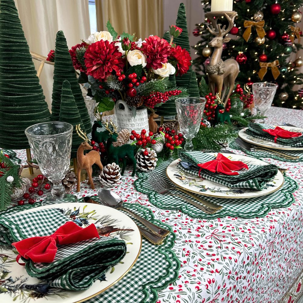 Bettina Placemat - Dark Green Gingham (Set of 4)
