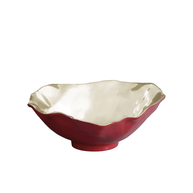 THANNI Maia Large Bowl (Red and Gold)