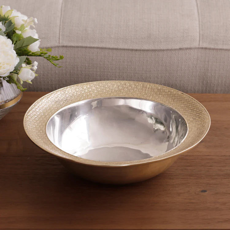 SIERRA MODERN Nassau Large Bowl (Silver and Gold)