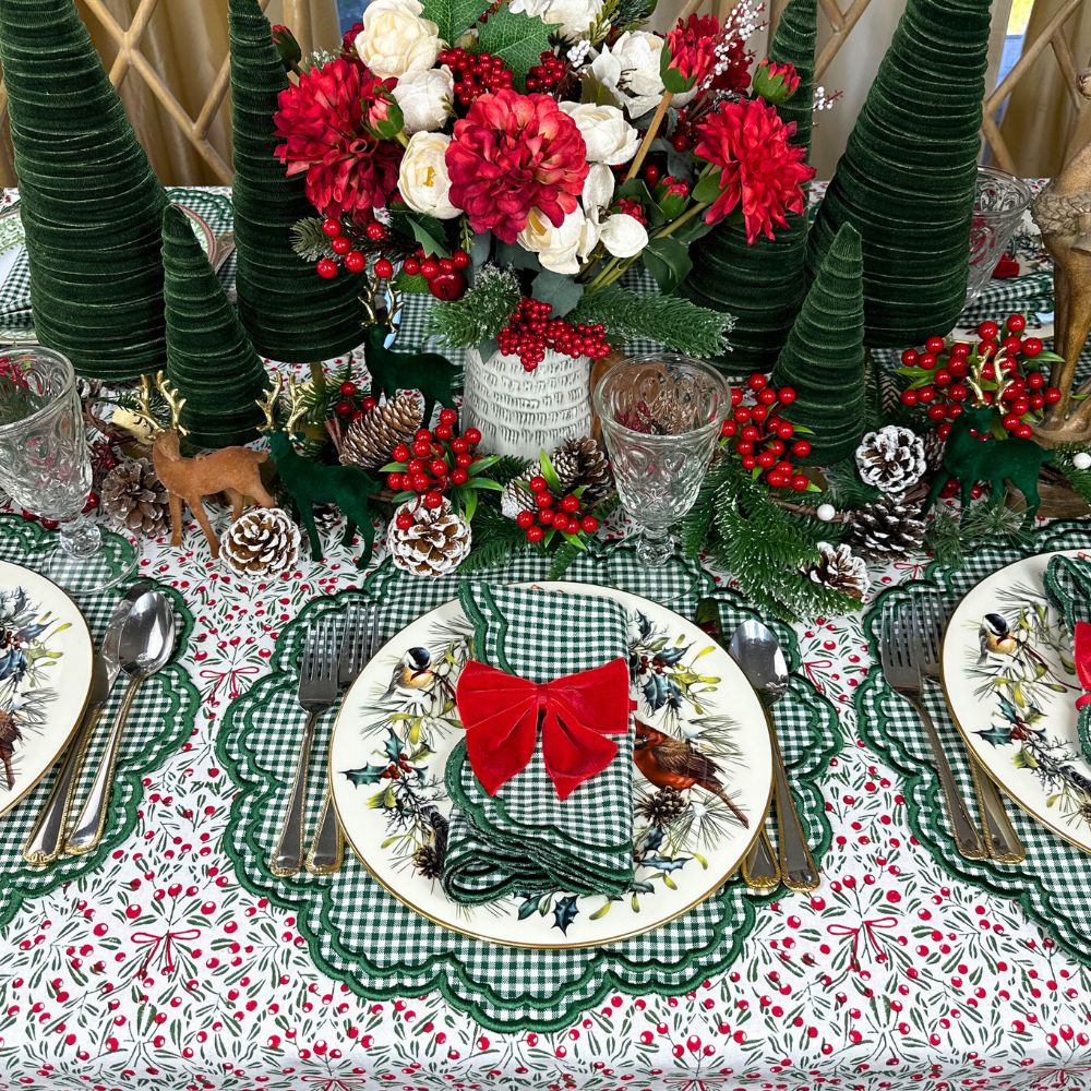 Bettina Placemat - Dark Green Gingham (Set of 4)