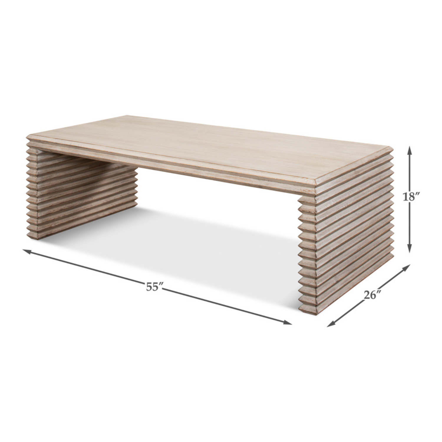 Stacked Cocktail Table - Stone Grey