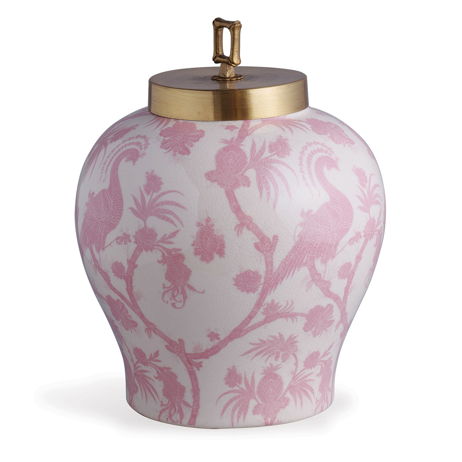 Balinese Peacock PInk Jar