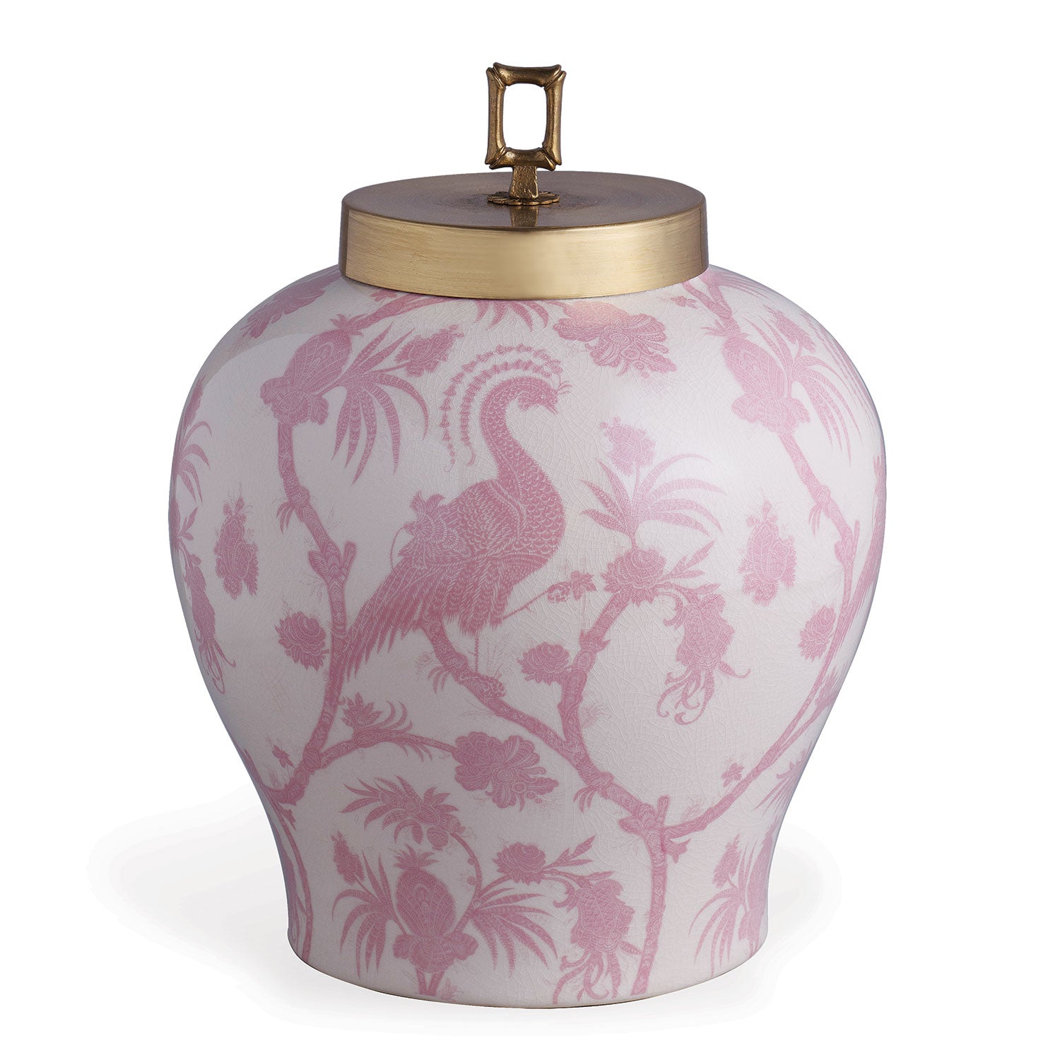 Balinese Peacock PInk Jar