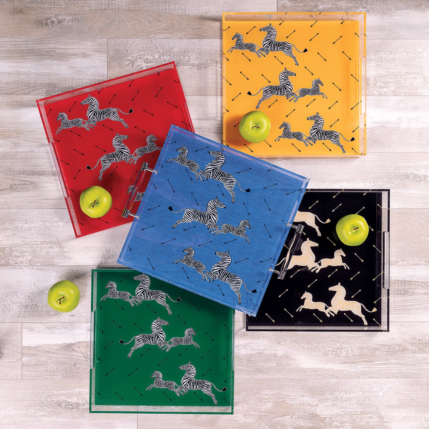 Zebra Green Lucite Tray
