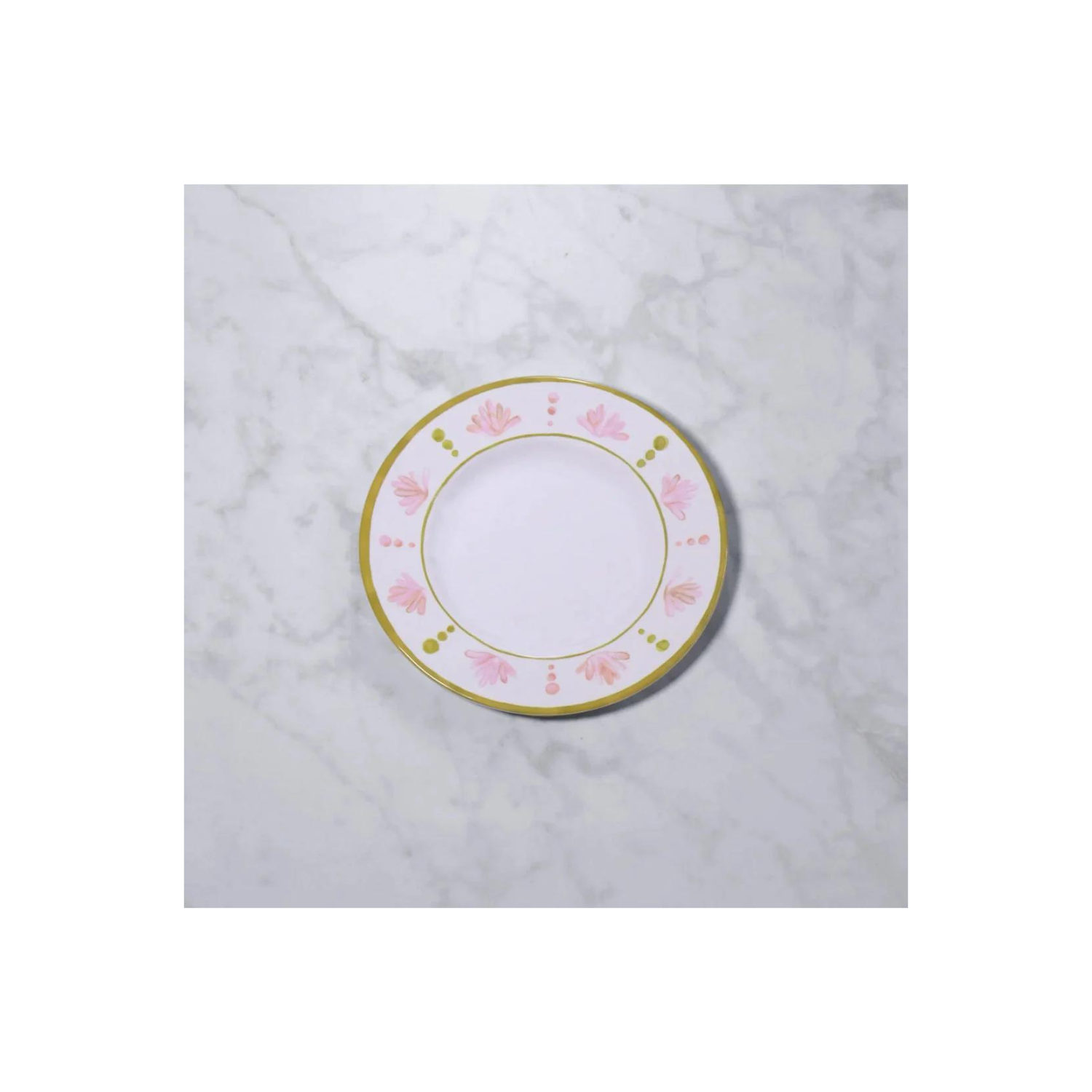 VIDA Athena Dinner Plate 11" Set of 4 (Pink and Green)