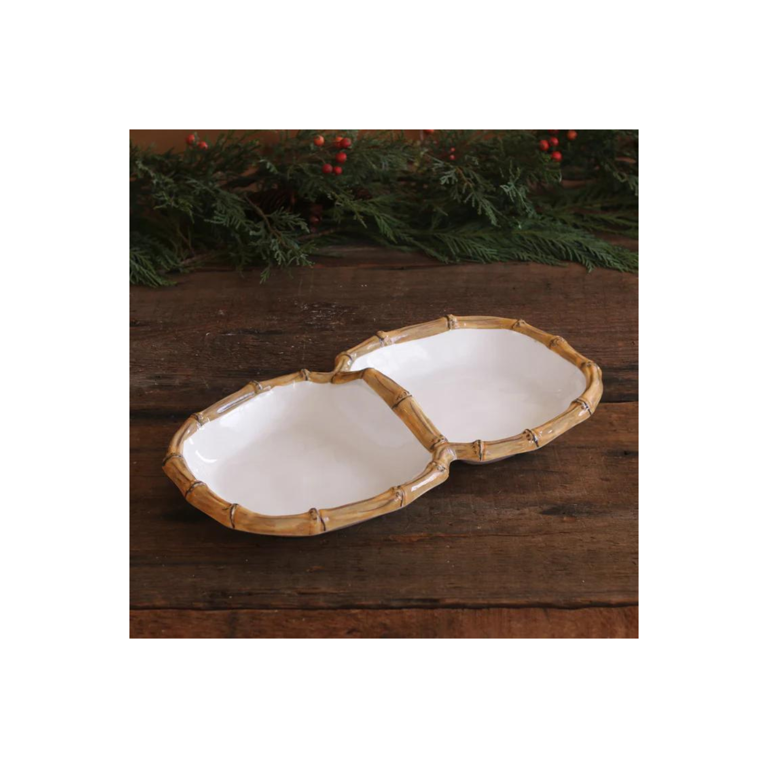 VIDA Bamboo Double Dip (White and Natural)