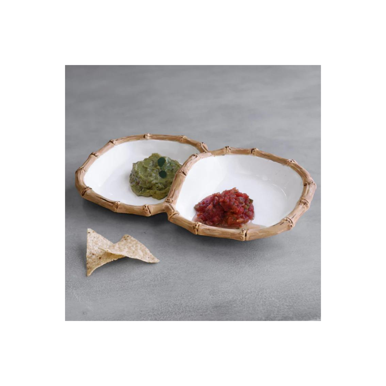VIDA Bamboo Double Dip (White and Natural)