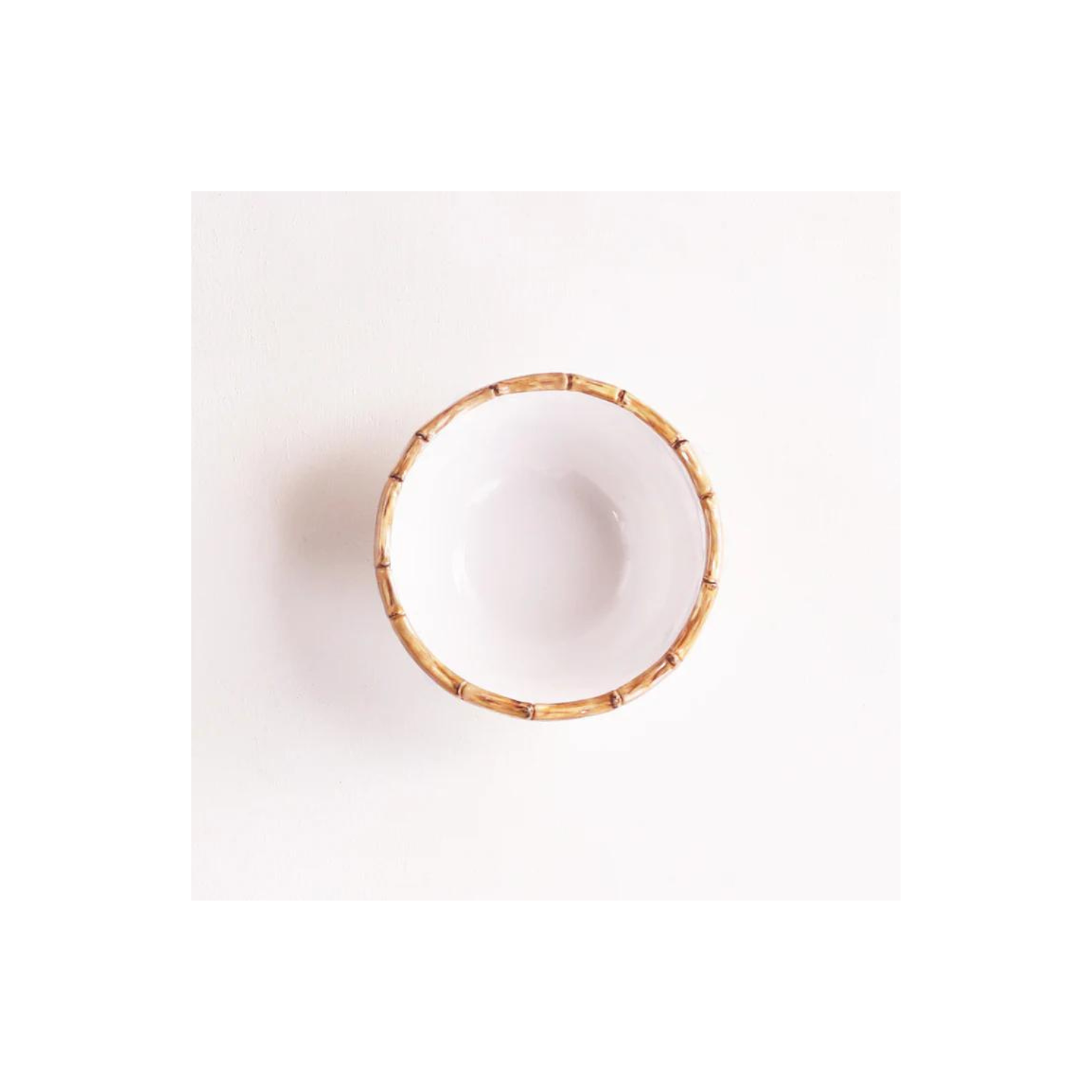 VIDA Bamboo 7.5" Cereal Bowl Set of 4 (White and Natural)
