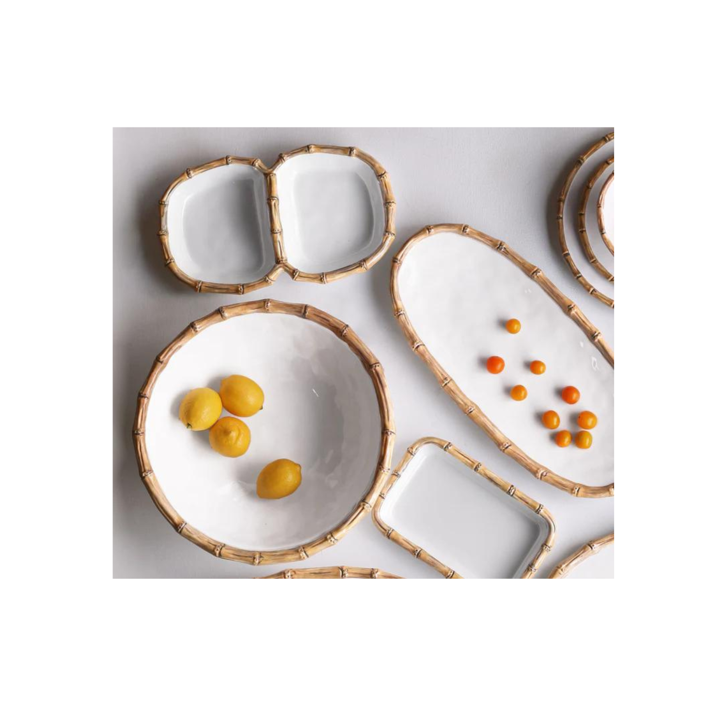 VIDA Bamboo Double Dip (White and Natural)