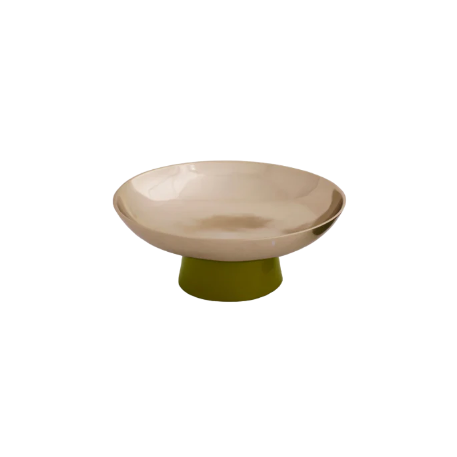 CARNAVAL Sierra Modern Small Bowl with Base (Gold and Green)