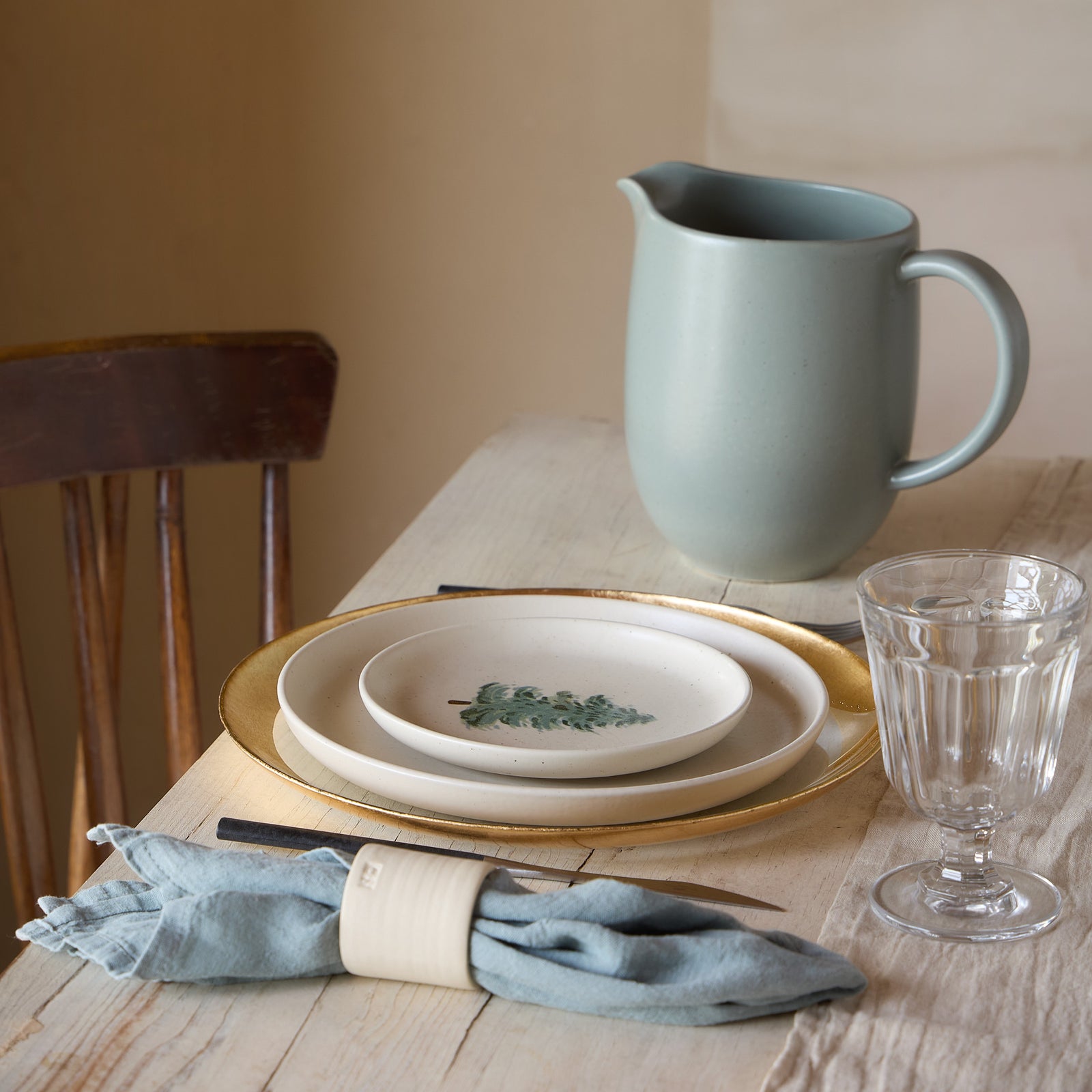 Glass Band Charger Plate Camilla by Casafina Set of 6