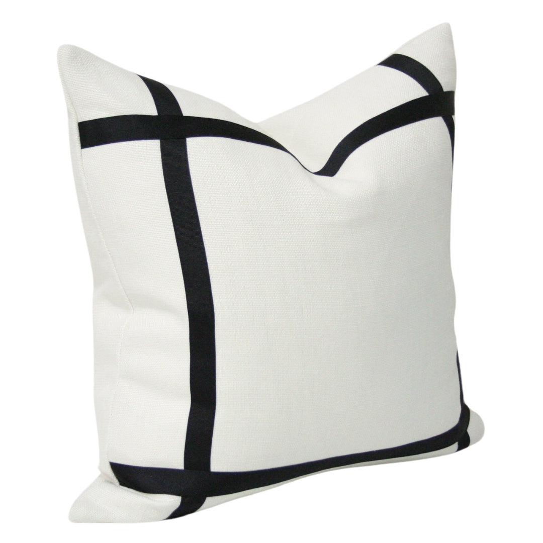 Cream Linen with Black Ribbon (Last Chance)