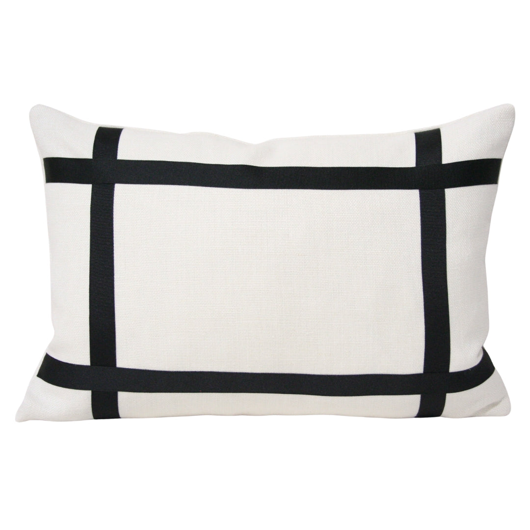 Cream Linen with Black Ribbon (Last Chance)