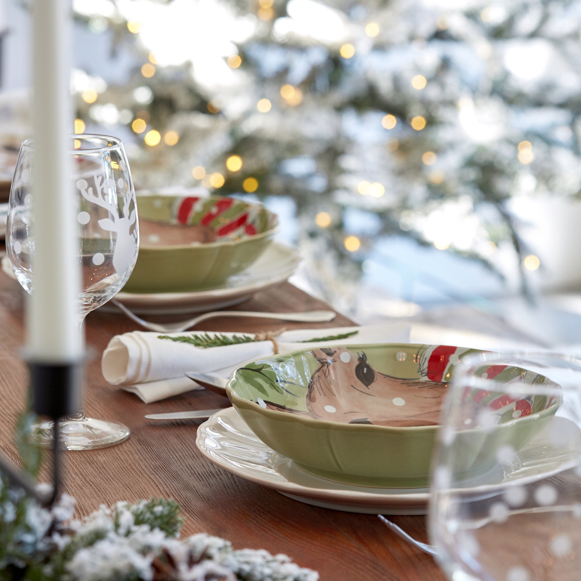 Soup/Pasta Bowl Deer Friends by Casafina