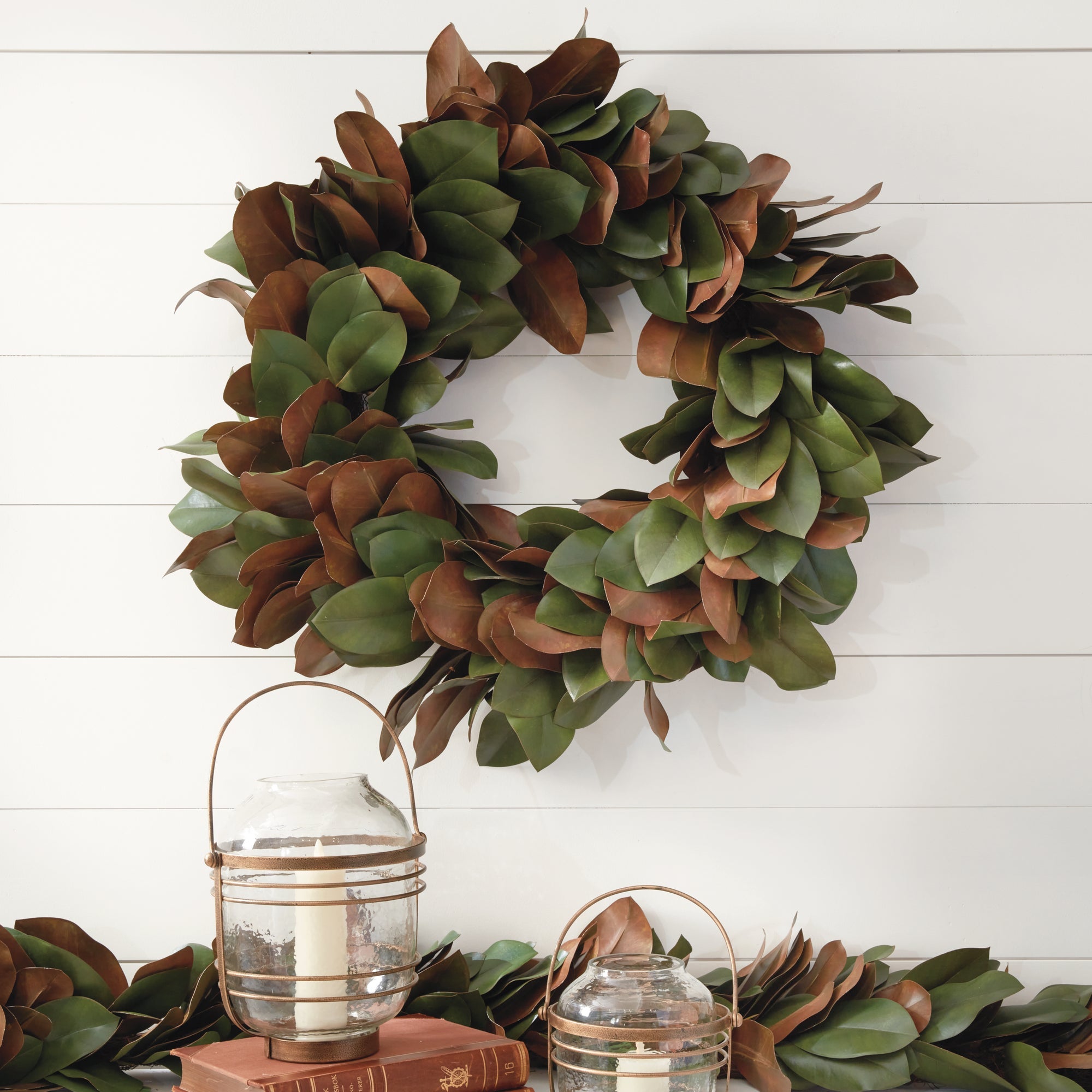 Southern Magnolia Leaves Wreath