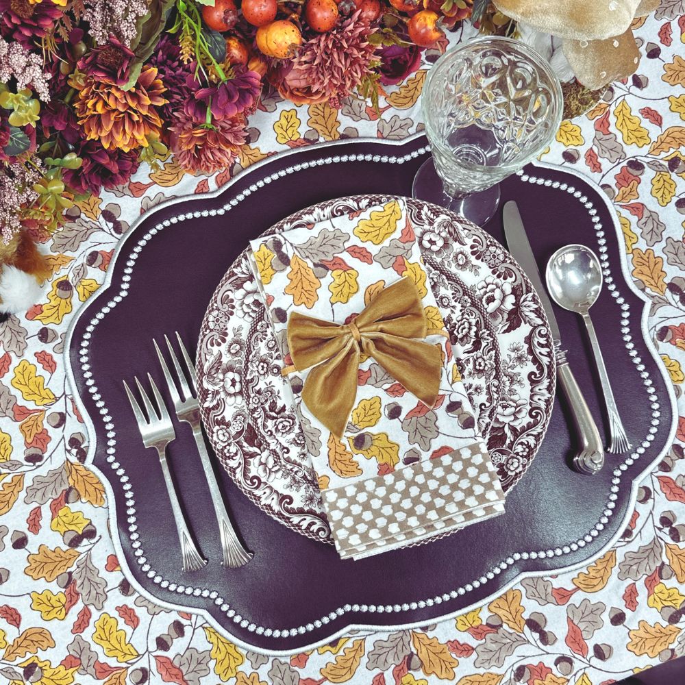 Charlotte Placemat - Dark Cocoa Vegan Leather (Set of 4)