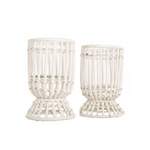 White Bamboo Wicker Hurricane