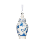 Navy & White Pagoda Scene Jar Ornament