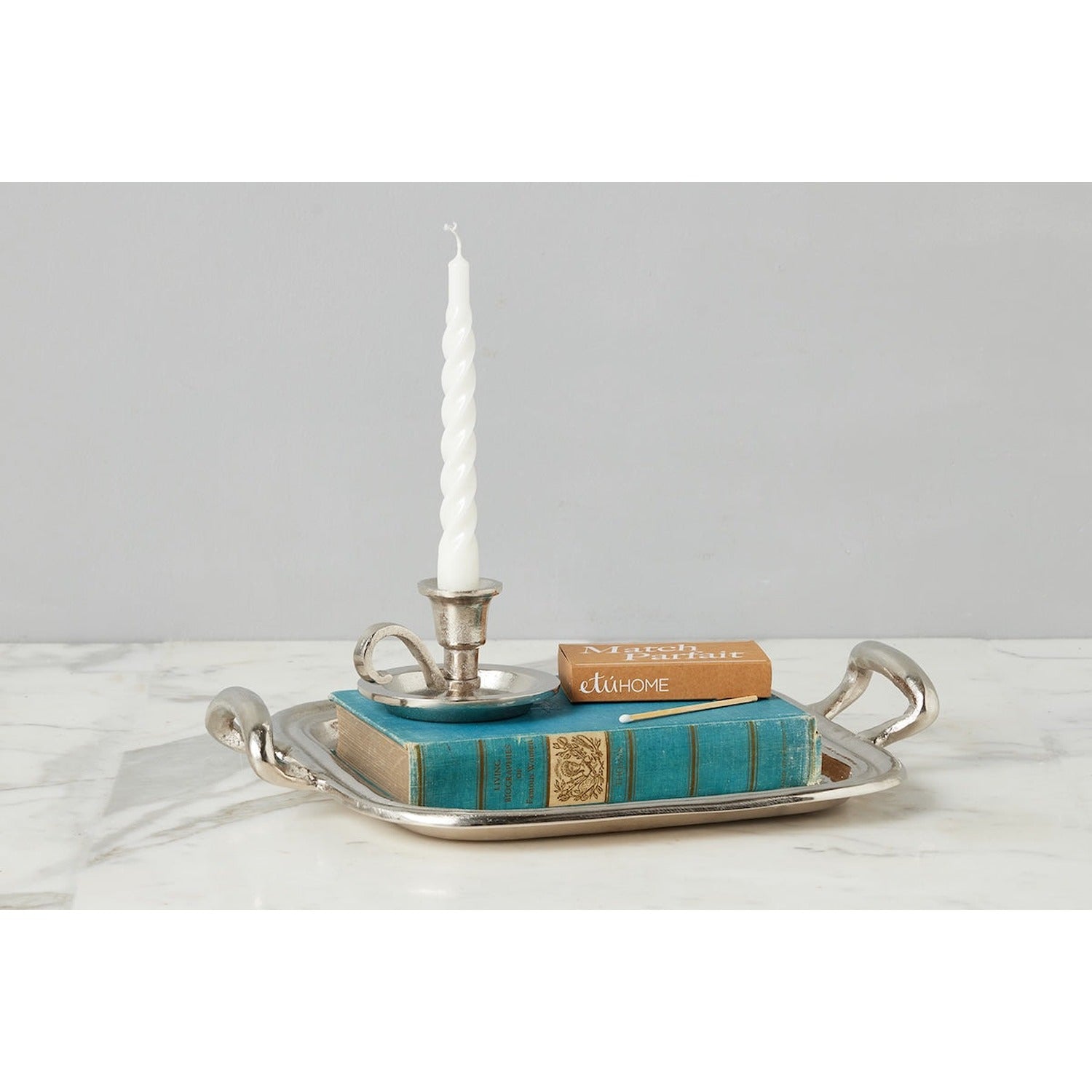Chamberstick Candle Holder, Small, Silver