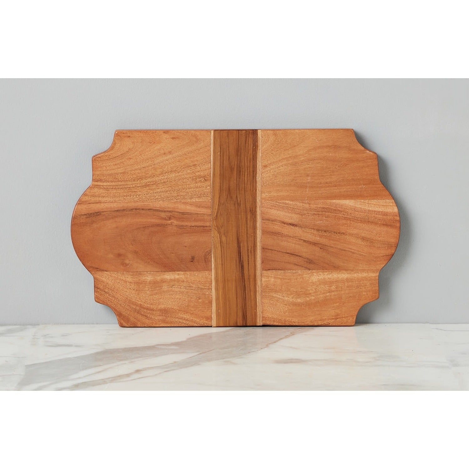 Trefoil Wood Cheese Board Charger, Natural, Set of 2