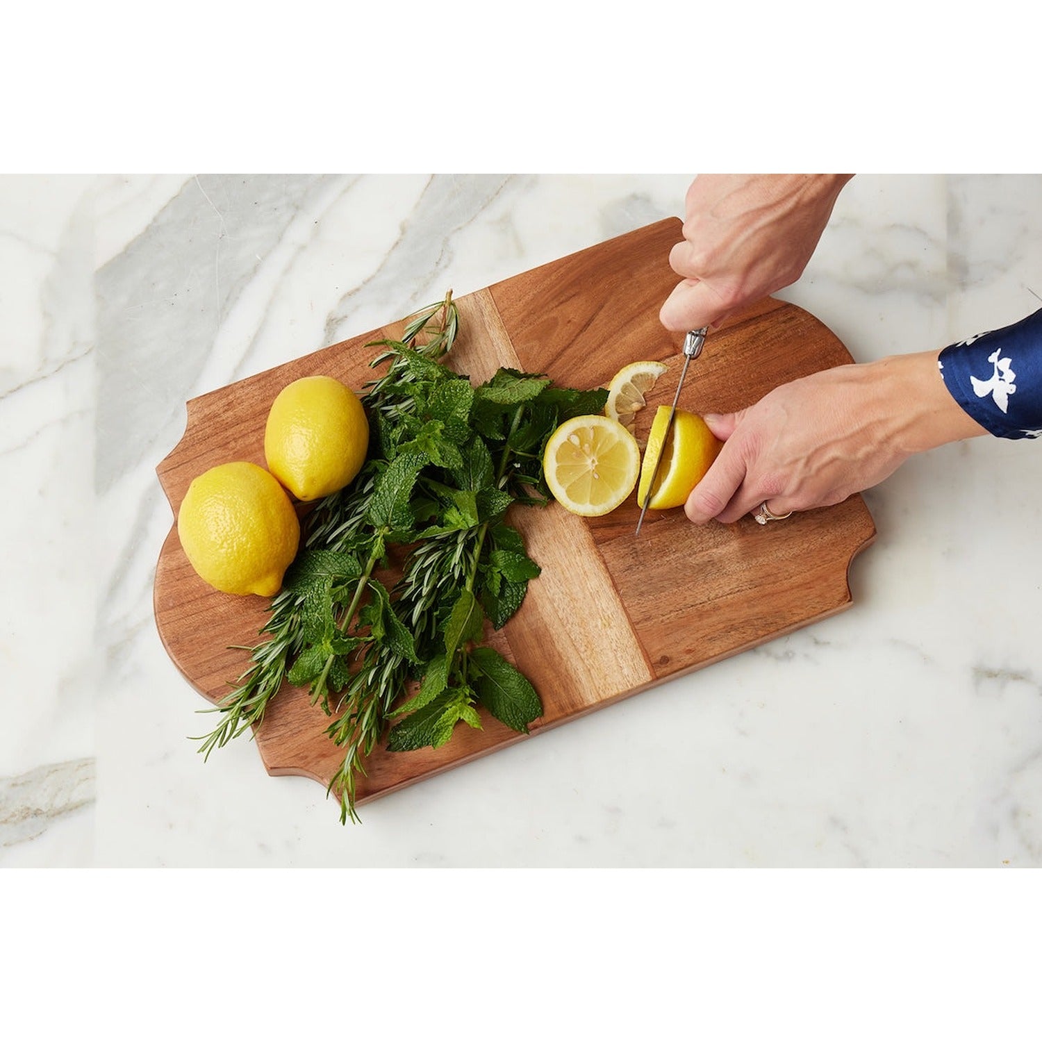 Trefoil Wood Cheese Board Charger, Natural, Set of 2
