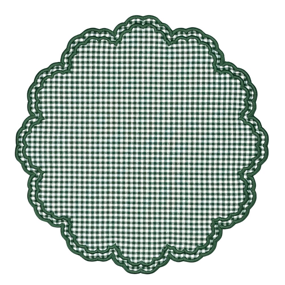 Bettina Placemat - Dark Green Gingham (Set of 4)