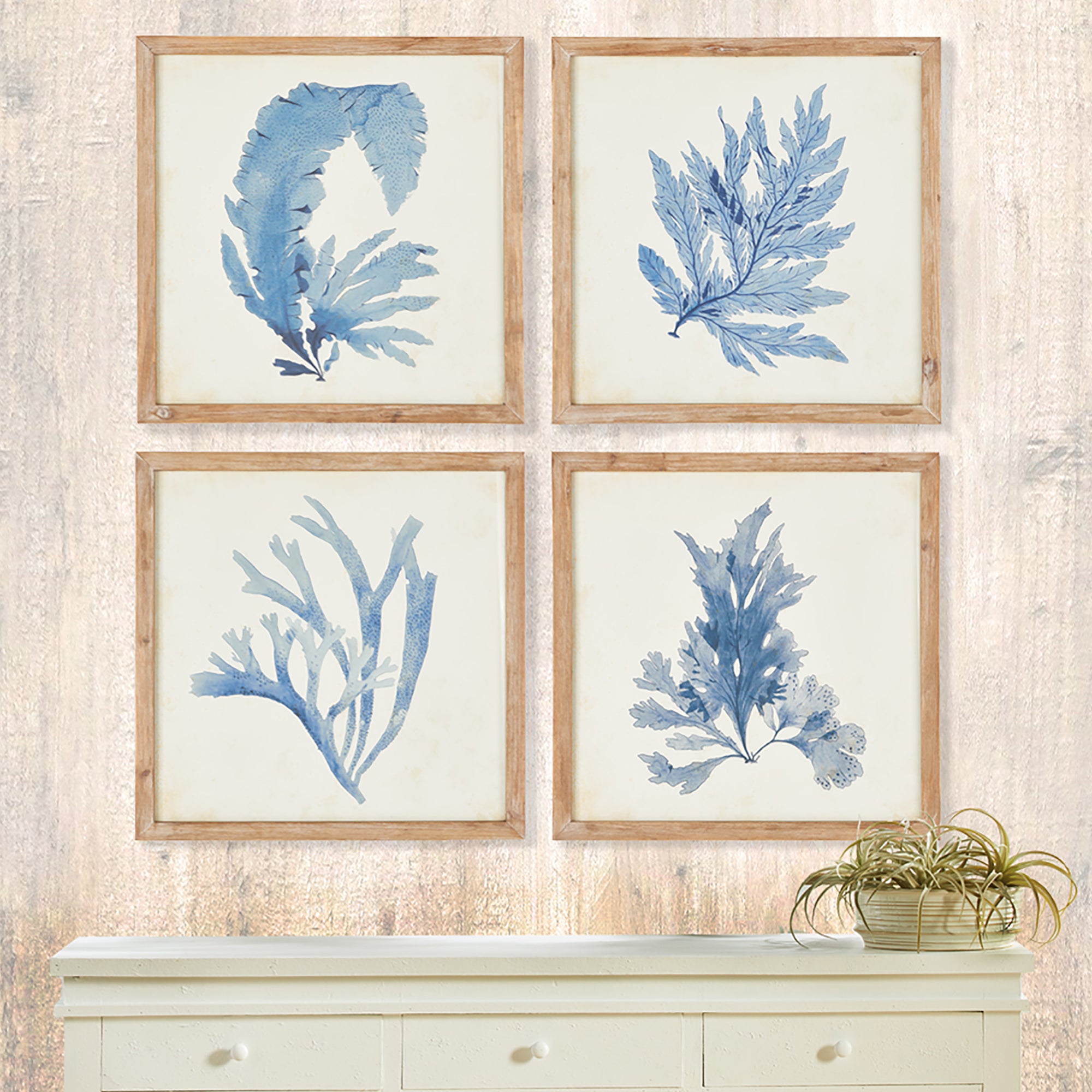 Carrie Coral Watercolor Prints Set of 4