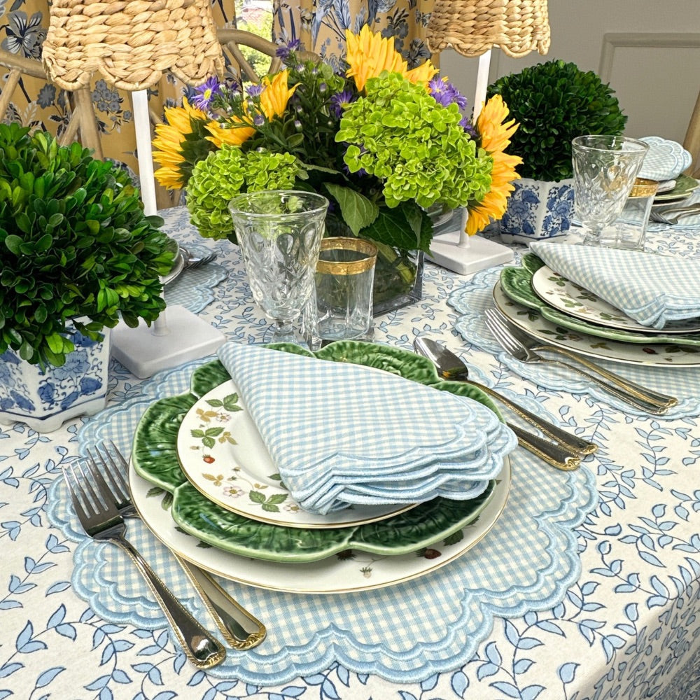 Bettina Placemat - Blue Gingham (Set of 4)