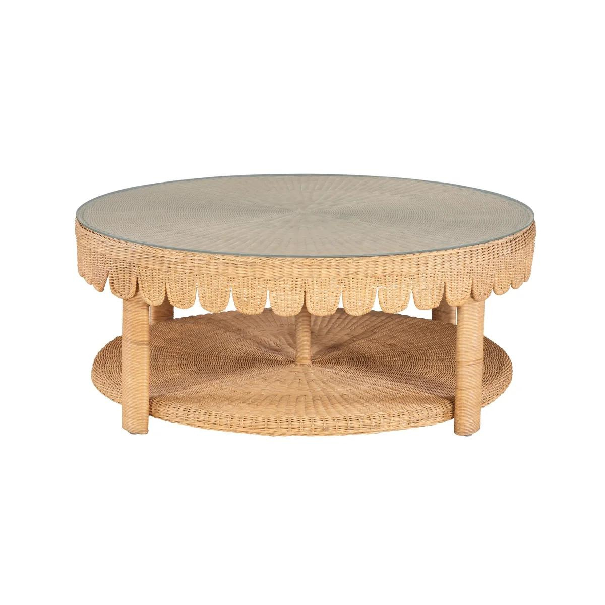 Scalloped Round Coffee Table