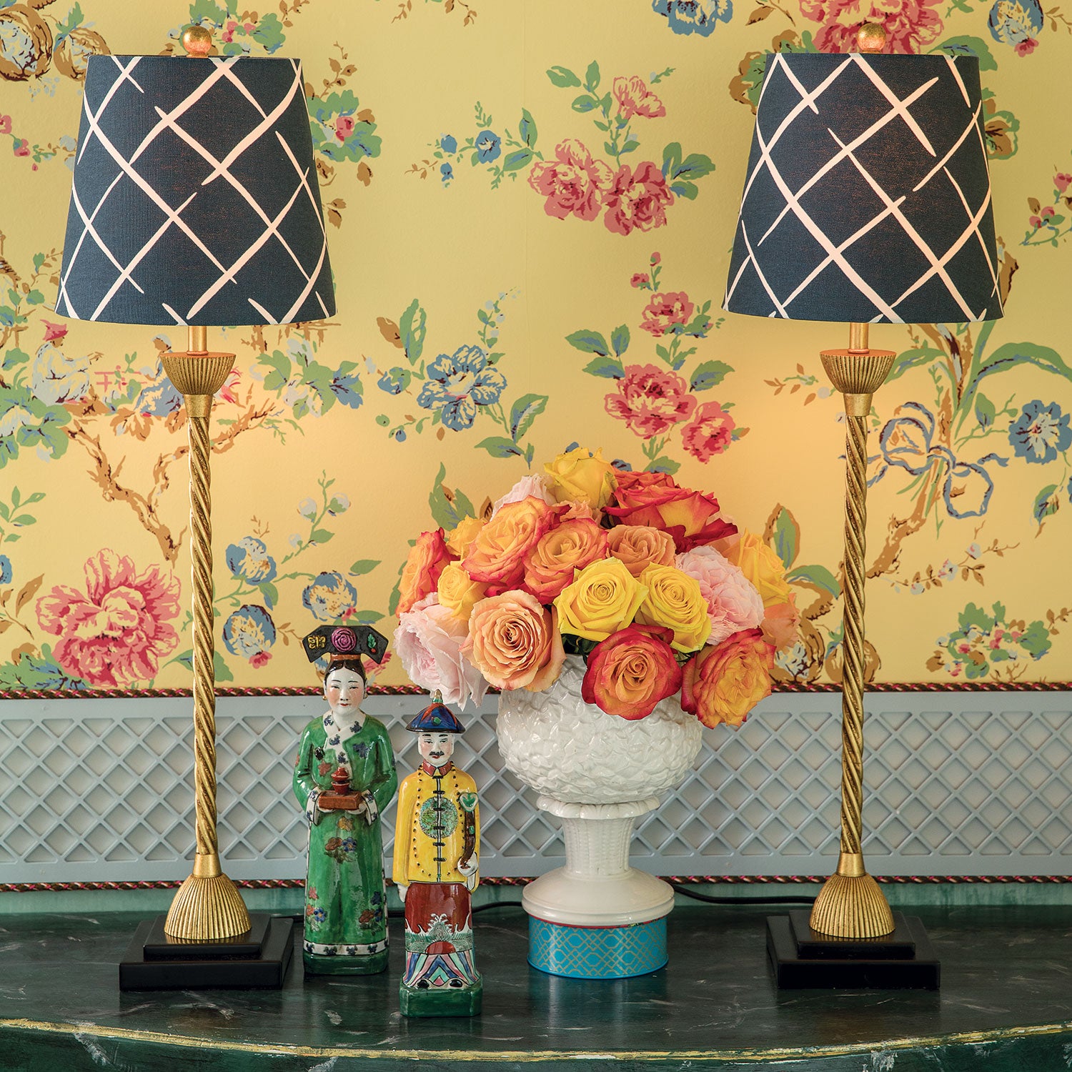 Delfern Gold Buffet Lamps (Set of 2)