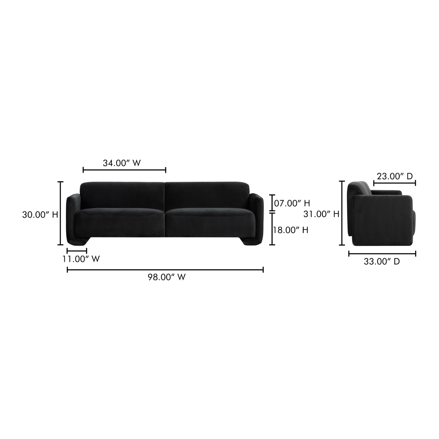 Bran Sofa - Shadow Grey