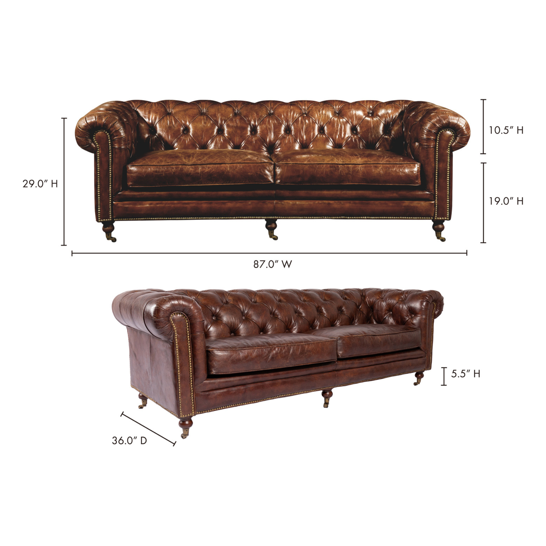 Briarwood Sofa - Dark Brown