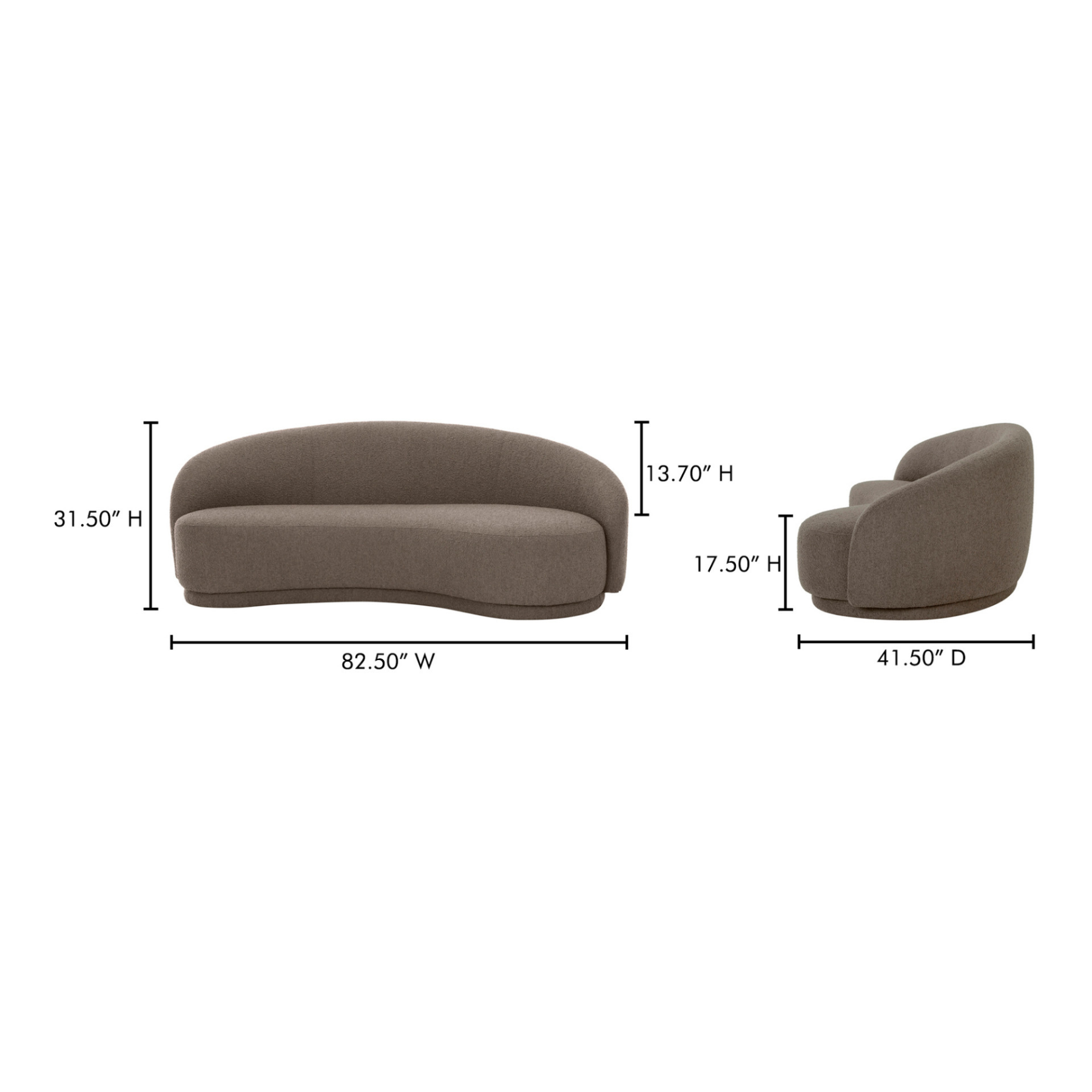 Carteus Sofa - Warm Taupe
