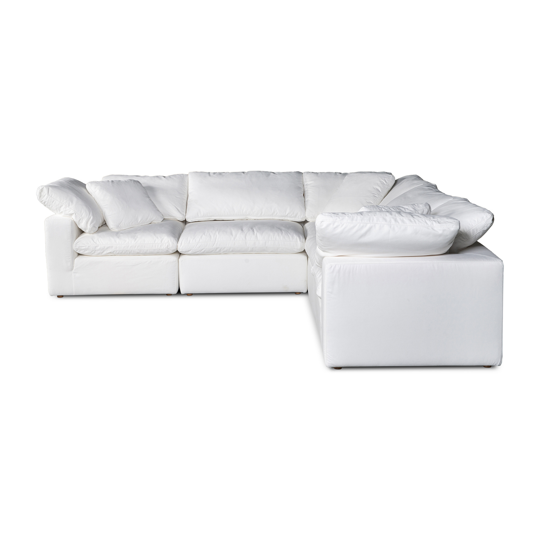 Gaia Classic L-Shaped Modular Sectional - Cream White