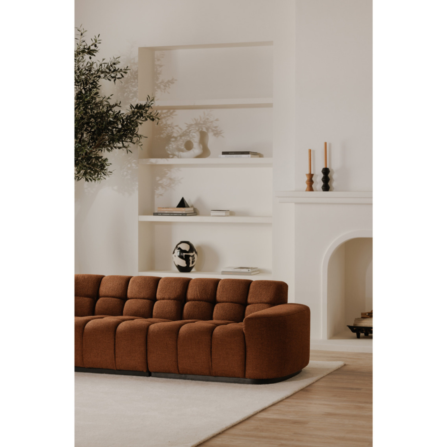 Jaxon L-Shaped Sectional - Rust